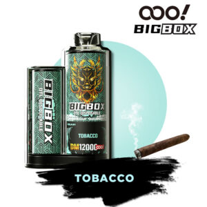 OOO! BIGBOX DTL/DL E-papierosy Jednorazowe Vape POD Shisha 12000 Puffs 25ml Regulowany przepływ powietrza i akumulator do ładowania